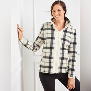 T by Talbots Merry Plaid Cozy Sherpa Jacket size 2X